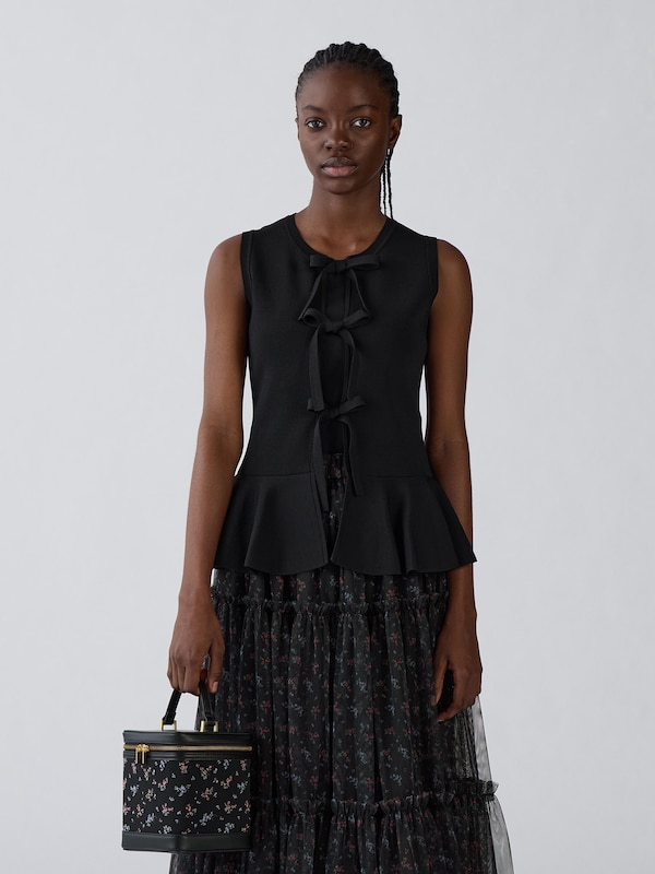 フロントリボンセーター(ノースリーブ) by rokh