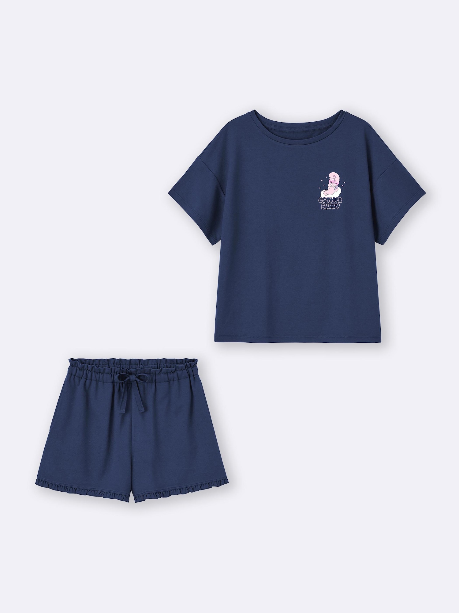 GU ラウンジセット 半袖 ショートパンツ ピンク pink エスター