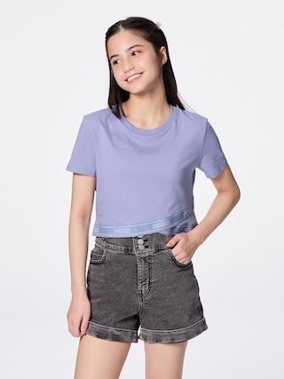 GIRLSロゴジャカードT JRNT+E 【KIDS・TEEN】 【TEEN(ティーン)】【GU公式/ジーユー】 【PURPLE】 GIRLSロゴジャカードT JRNT+E 【KIDS・TEEN】 【TEEN(ティーン)】【GU公式/ジーユー】 【PURPLE】