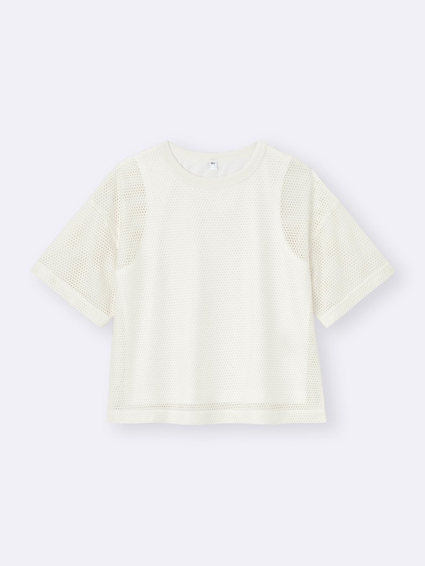 KIDS(男女兼用)メッシュレイヤードT(5分袖)