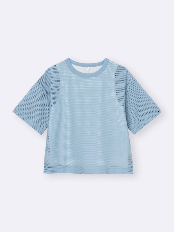 KIDS(男女兼用)メッシュレイヤードT(5分袖)
