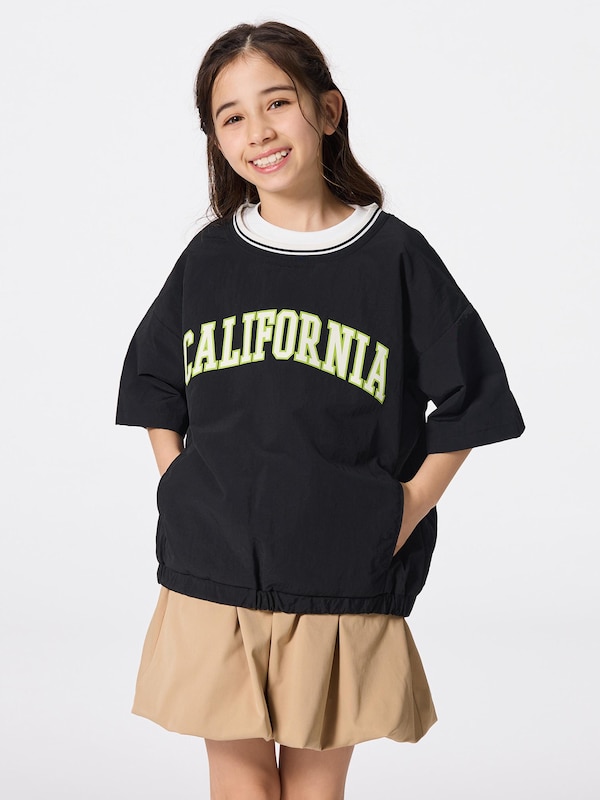 KIDS(男女兼用) ドライアクティブプルオーバー(5分袖)NT+E