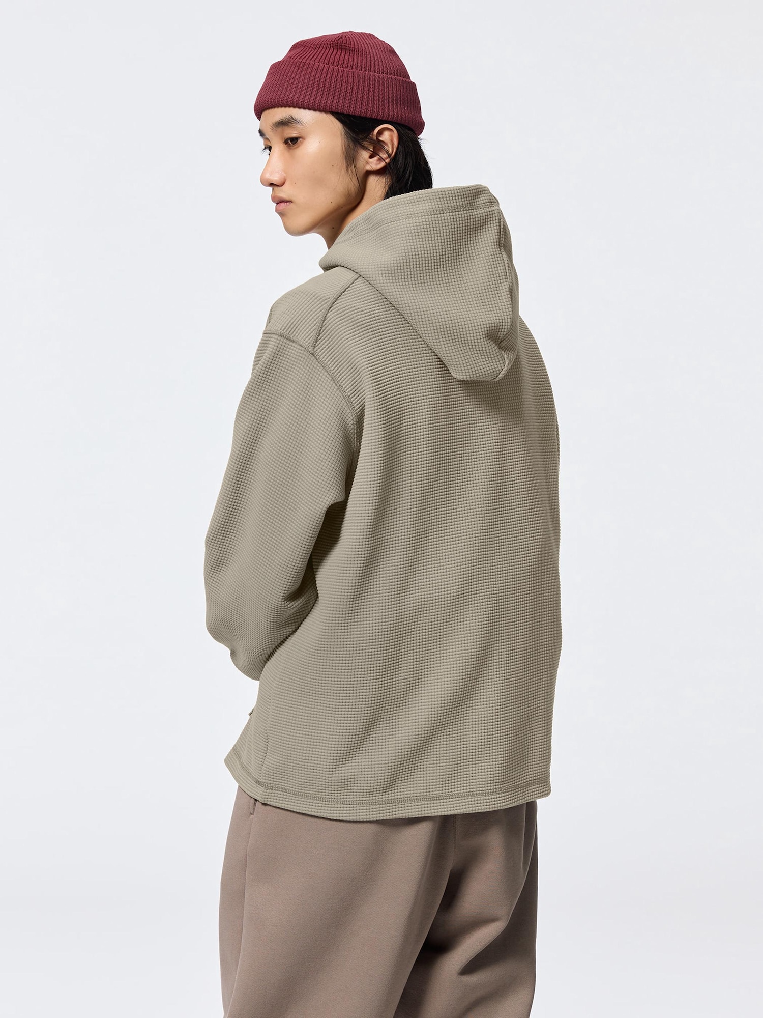 ぼたんページ GU公式 | ヘビーワッフルパーカ