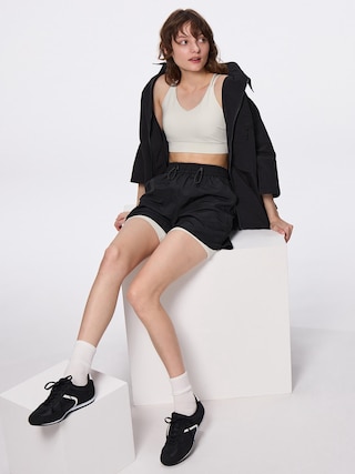 ナイロンショートパンツ+X 【レディース】 【パンツ】【GU公式/ジーユー】 【BLACK】 ナイロンショートパンツ+X 【レディース】 【パンツ】【GU公式/ジーユー】 【BLACK】
