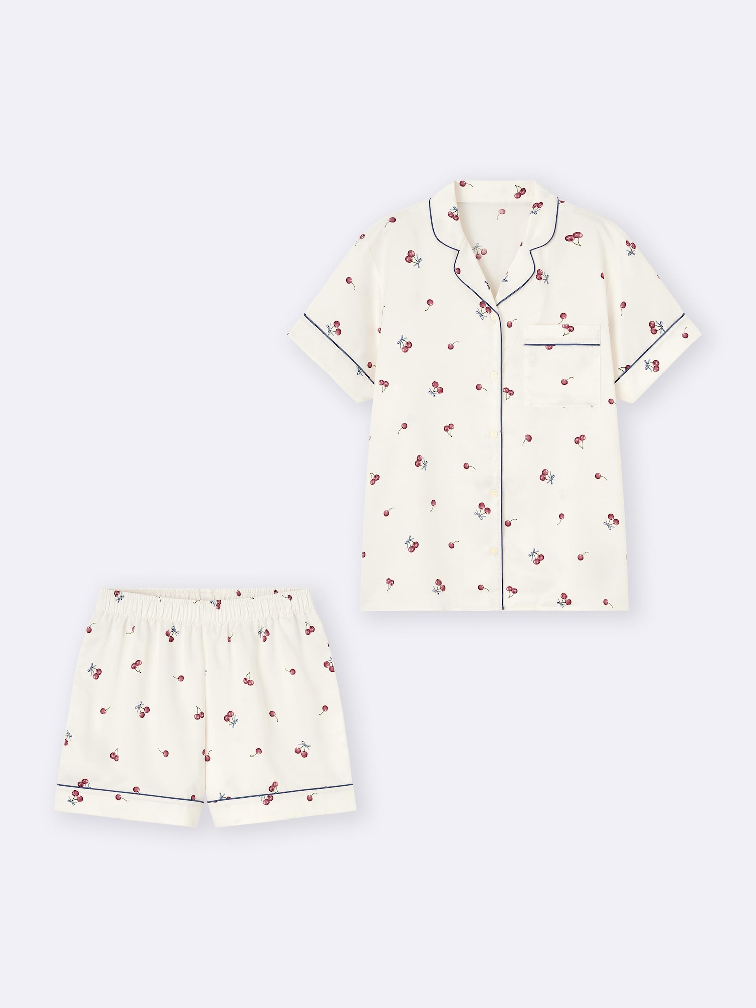 専用12枚セット GU公式 | サテンパジャマ(半袖&ショートパンツ)(ジェラート)