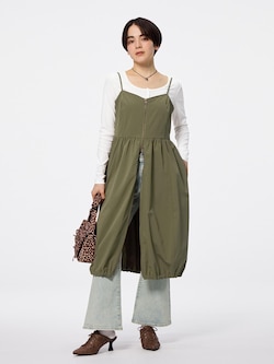 フロントジップバブルヘムワンピース+EC(丈短め105.0～114.0cm)