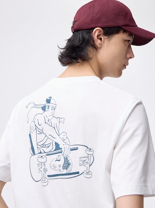 グラフィックT NAGA 【メンズ】 【Tシャツ・スウェット】【GU公式/ジーユー】 【WHITE】 グラフィックT NAGA 【メンズ】 【Tシャツ・スウェット】【GU公式/ジーユー】 【WHITE】