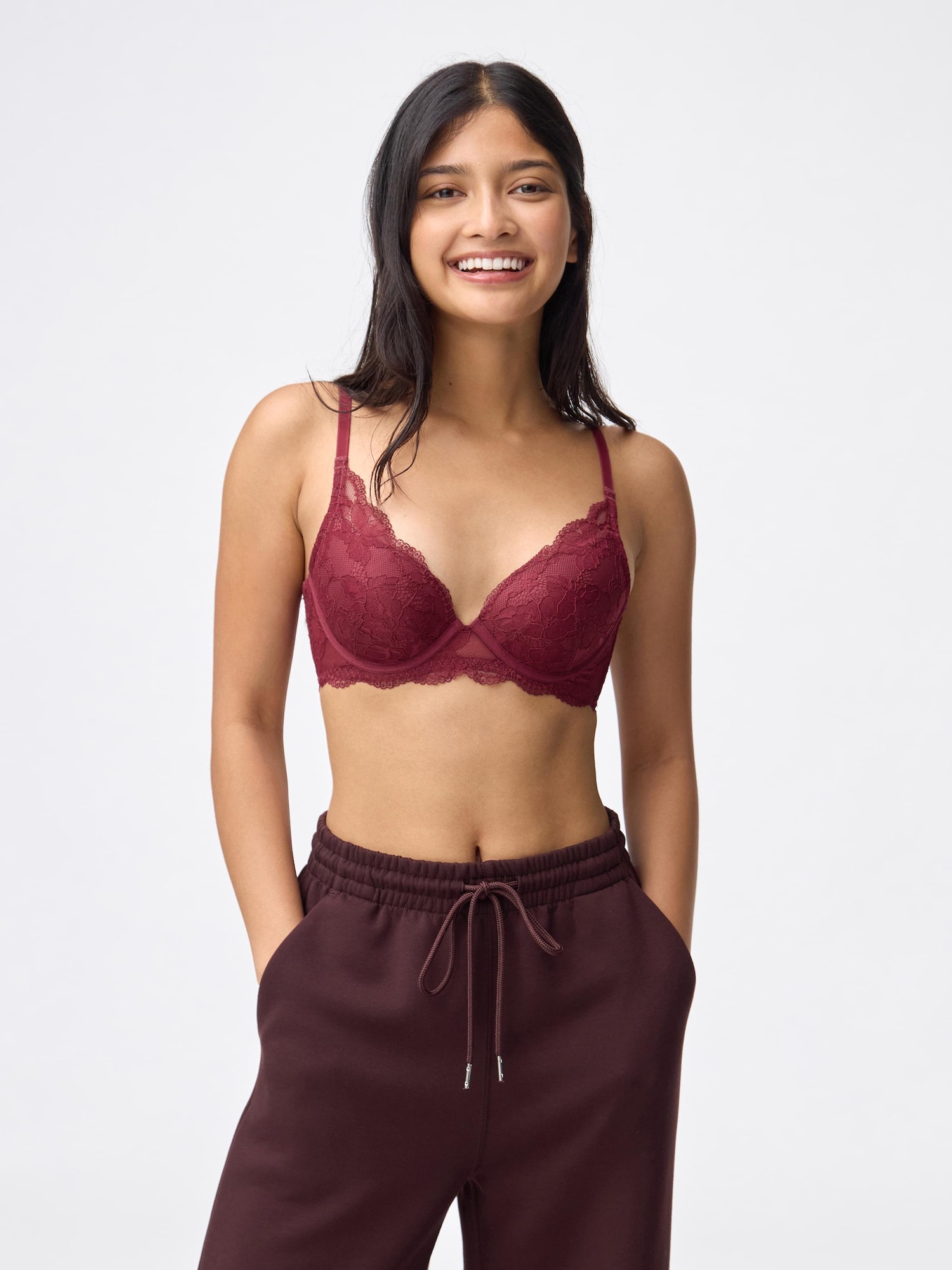 GU公式 | プッシュアップブラ(レース)