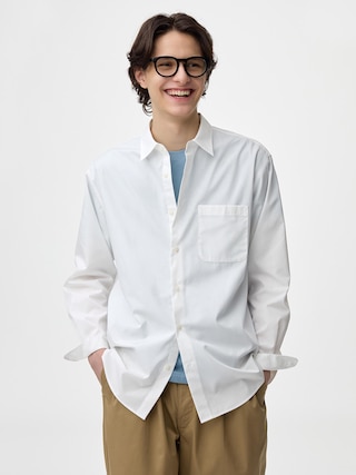 イージーケアブロードシャツ 【メンズ】 【シャツ・ポロシャツ】【GU公式/ジーユー】 【WHITE】 イージーケアブロードシャツ 【メンズ】 【シャツ・ポロシャツ】【GU公式/ジーユー】 【WHITE】