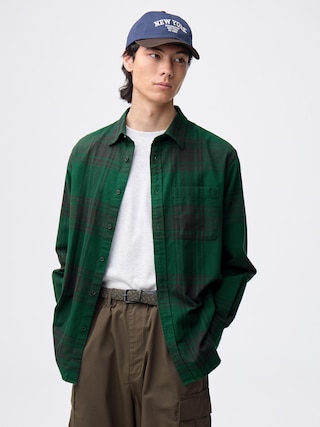 フランネルシャツ(チェック2) 【メンズ】 【シャツ・ポロシャツ】【GU公式/ジーユー】 【GREEN】 フランネルシャツ(チェック2) 【メンズ】 【シャツ・ポロシャツ】【GU公式/ジーユー】 【GREEN】