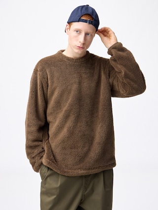 マシュマロフィールプルオーバー 【メンズ】 【ルームウェア・パジャマ】【GU公式/ジーユー】 【BROWN】 マシュマロフィールプルオーバー 【メンズ】 【ルームウェア・パジャマ】【GU公式/ジーユー】 【BROWN】