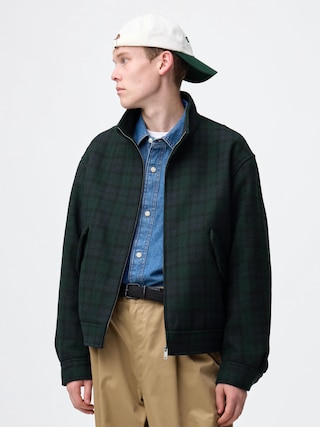 コージーメルトンスタンドジップアップジャケット 【メンズ】 【アウター】【GU公式/ジーユー】 【DARK GREEN】 コージーメルトンスタンドジップアップジャケット 【メンズ】 【アウター】【GU公式/ジーユー】 【DARK GREEN】