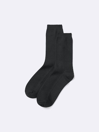 リブクルーソックス+E 【レディース】 【インナー・下着】【GU公式/ジーユー】 【BLACK】 リブクルーソックス+E 【レディース】 【インナー・下着】【GU公式/ジーユー】 【BLACK】
