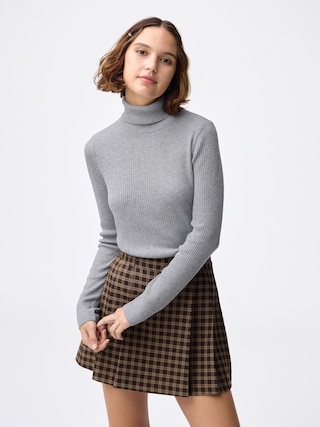 リブタートルネックセーターZ+E 【レディース】 【ニット・カーディガン】【GU公式/ジーユー】 【GRAY】