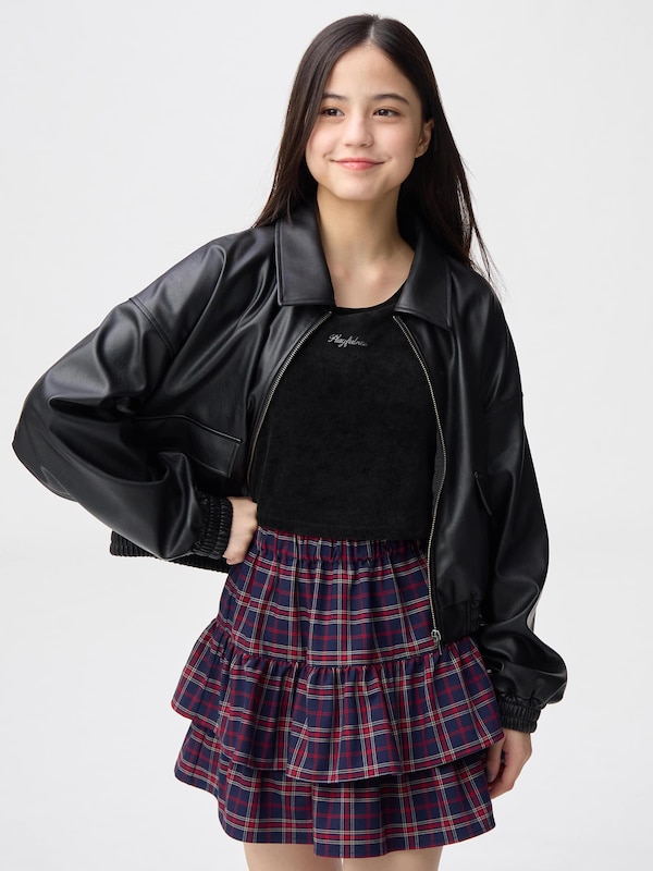 GIRLSブラフィールプチクロップドベロアタンクトップ