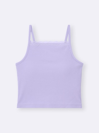 GIRLSブラフィールプチクロップドレースキャミソール 【KIDS・TEEN】 【TEEN(ティーン)】【GU公式/ジーユー】 【PURPLE】 GIRLSブラフィールプチクロップドレースキャミソール 【KIDS・TEEN】 【TEEN(ティーン)】【GU公式/ジーユー】 【PURPLE】