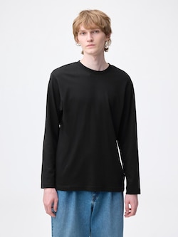 ソフトコットンクルーネックT(長袖)