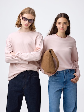 ソフトコットンクルーネックT(長袖) 【メンズ】 【Tシャツ・カットソー】【GU公式/ジーユー】 【PINK】 ソフトコットンクルーネックT(長袖) 【メンズ】 【Tシャツ・カットソー】【GU公式/ジーユー】 【PINK】