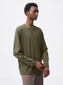 ソフトコットンクルーネックT(長袖)