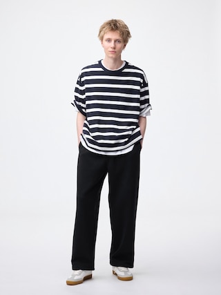 ヘビーウェイトスウェットワイドストレートパンツ(丈標準69.0~73.0cm) 【メンズ】 【Tシャツ・カットソー】【GU公式/ジーユー】 【BLACK】 ヘビーウェイトスウェットワイドストレートパンツ(丈標準69.0~73.0cm) 【メンズ】 【Tシャツ・カットソー】【GU公式/ジーユー】 【BLACK】