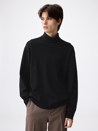 ミラノリブタートルネックセーター 【メンズ】 【ニット・カーディガン】【GU公式/ジーユー】 【BLACK】