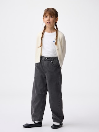 GIRLSバレルレッグジーンズ(ラインストーン) 【KIDS・TEEN】 【キッズ パンツ・スカート】【GU公式/ジーユー】 【GRAY】 GIRLSバレルレッグジーンズ(ラインストーン) 【KIDS・TEEN】 【キッズ パンツ・スカート】【GU公式/ジーユー】 【GRAY】