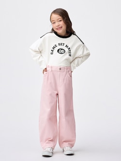 GIRLSバレルレッグジーンズ(ラインストーン)