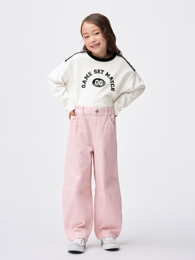 GIRLS 배럴 레그 청바지 (라인 스톤)