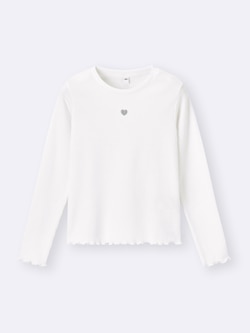 GIRLSリブクルーネックT(長袖)