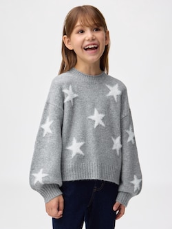 GIRLSパフニットジャカードセーター