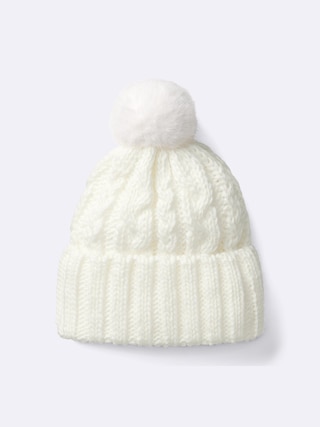 KIDS(男女兼用)ケーブルニットキャップ 【KIDS・TEEN】 【キッズ グッズ】【GU公式/ジーユー】 【OFF WHITE】