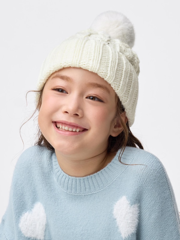 KIDS(男女兼用)ケーブルニットキャップ