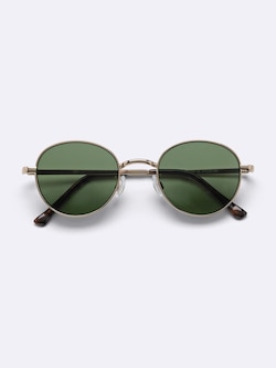 UVカットラウンドメタルサングラス