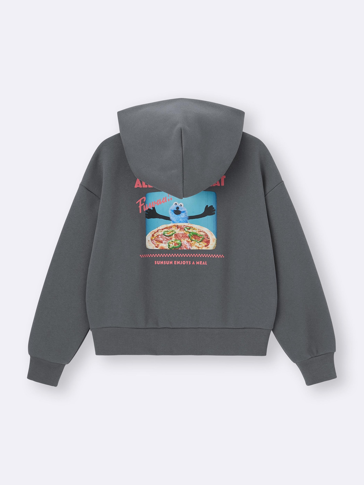 GU公式 | GIRLSヘビーウェイトスウェットパーカJR パペットスンスン