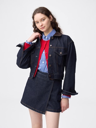 デニムジャケット 【レディース】 【アウター】【GU公式/ジーユー】 【NAVY】 デニムジャケット 【レディース】 【アウター】【GU公式/ジーユー】 【NAVY】