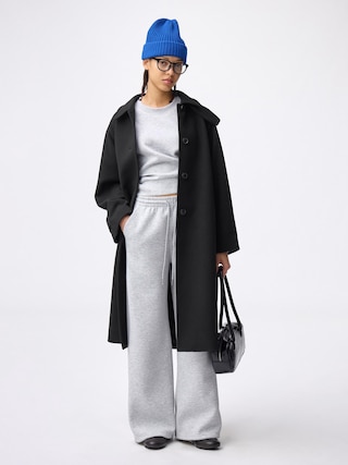 コージーメルトンバルマカーンコート(丈標準108.0~115.0cm) 【レディース】 【アウター】【GU公式/ジーユー】 【BLACK】 コージーメルトンバルマカーンコート(丈標準108.0~115.0cm) 【レディース】 【アウター】【GU公式/ジーユー】 【BLACK】