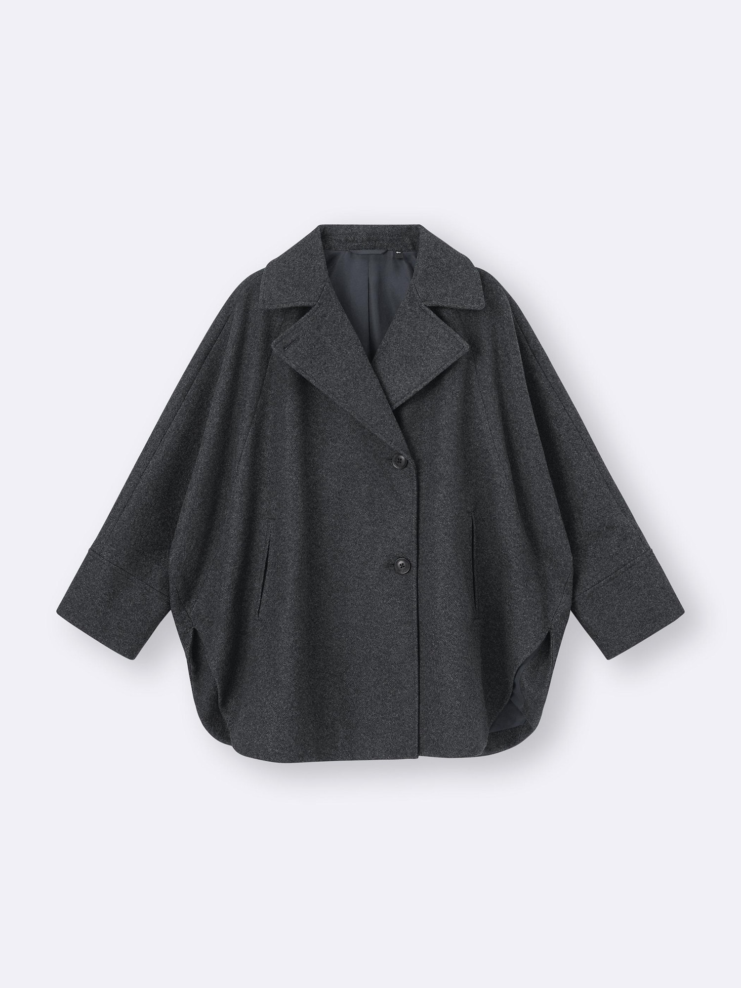 GUコージーメルトンケープコートZ+E 08 DARK GRAY GU公式 | コージーメルトンケープコートZ+E