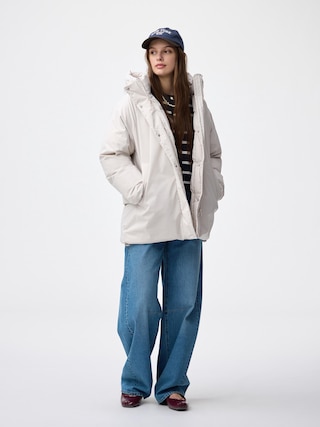 ウォームパデッドステッチレスコート 【レディース】 【アウター】【GU公式/ジーユー】 【NATURAL】