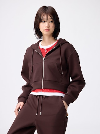 パフスウェットフルジップパーカ 【レディース】 【Tシャツ・スウェット】【GU公式/ジーユー】 【DARK BROWN】 パフスウェットフルジップパーカ 【レディース】 【Tシャツ・スウェット】【GU公式/ジーユー】 【DARK BROWN】