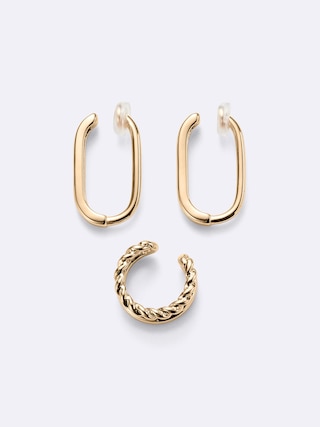 レクタングルフープノンホールピアス2P 【レディース】 【グッズ】【GU公式/ジーユー】 【GOLD】 レクタングルフープノンホールピアス2P 【レディース】 【グッズ】【GU公式/ジーユー】 【GOLD】