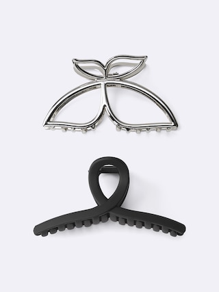 メタルバタフライヘアクリップ2P 【レディース】 【グッズ】【GU公式/ジーユー】 【SILVER】 メタルバタフライヘアクリップ2P 【レディース】 【グッズ】【GU公式/ジーユー】 【SILVER】