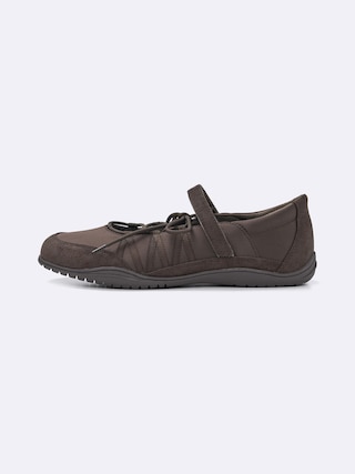 レースアップバレエスニーカー+E 【レディース】 【シューズ】【GU公式/ジーユー】 【DARK BROWN】 レースアップバレエスニーカー+E 【レディース】 【シューズ】【GU公式/ジーユー】 【DARK BROWN】