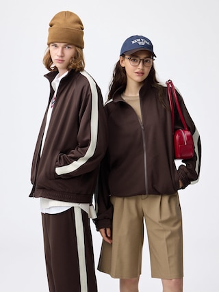 トラックジャケット 【メンズ】 【アウター】【GU公式/ジーユー】 【DARK BROWN】 トラックジャケット 【メンズ】 【アウター】【GU公式/ジーユー】 【DARK BROWN】