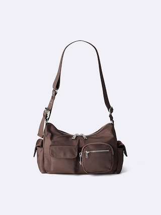 アウトポケットショルダーバッグ+E 【レディース】 【グッズ】【GU公式/ジーユー】 【BROWN】 アウトポケットショルダーバッグ+E 【レディース】 【グッズ】【GU公式/ジーユー】 【BROWN】