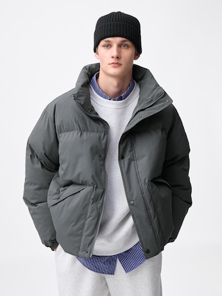 ウォームパデッドスタンドブルゾン 【メンズ】 【アウター】【GU公式/ジーユー】 【DARK GRAY】