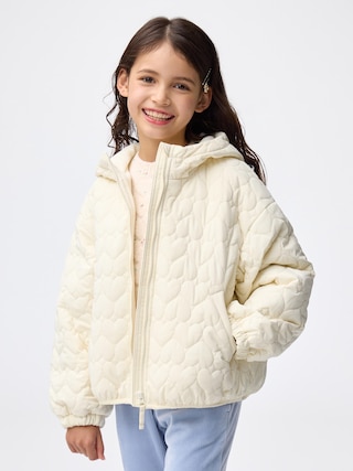 GIRLSウォームパデッドハートキルティングブルゾン 【KIDS・TEEN】 【キッズ アウター】【GU公式/ジーユー】 【NATURAL】 GIRLSウォームパデッドハートキルティングブルゾン 【KIDS・TEEN】 【キッズ アウター】【GU公式/ジーユー】 【NATURAL】