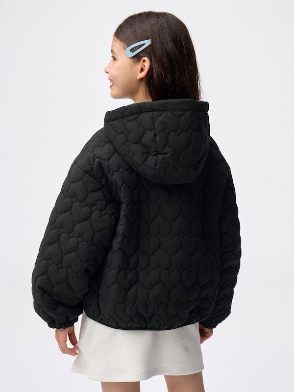 GIRLSウォームパデッドハートキルティングブルゾン