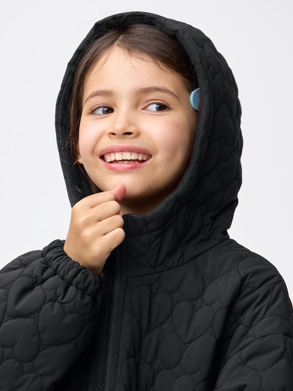 GIRLSウォームパデッドハートキルティングブルゾン