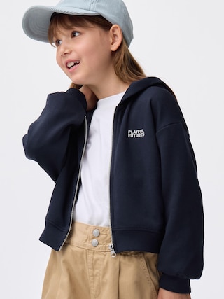 GIRLSパフスウェットフルジップパーカ 【KIDS・TEEN】 【キッズ Tシャツ・スウェット・ニット】【GU公式/ジーユー】 【NAVY】 GIRLSパフスウェットフルジップパーカ 【KIDS・TEEN】 【キッズ Tシャツ・スウェット・ニット】【GU公式/ジーユー】 【NAVY】