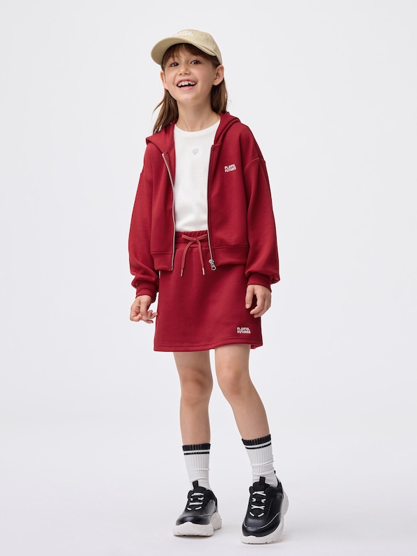 GIRLSパフスウェットフルジップパーカ